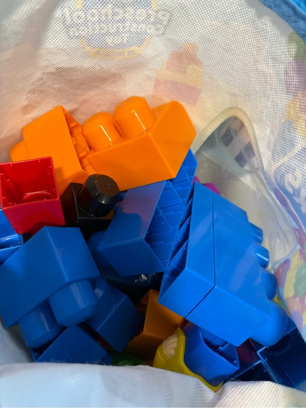 Bag of fisher price mega blocks